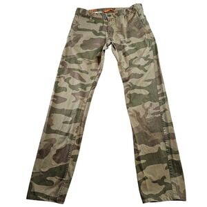 Dockers Alpha Slim Jeans Mens 34x34 Khaki Beige Camo Print Regular Straight Leg